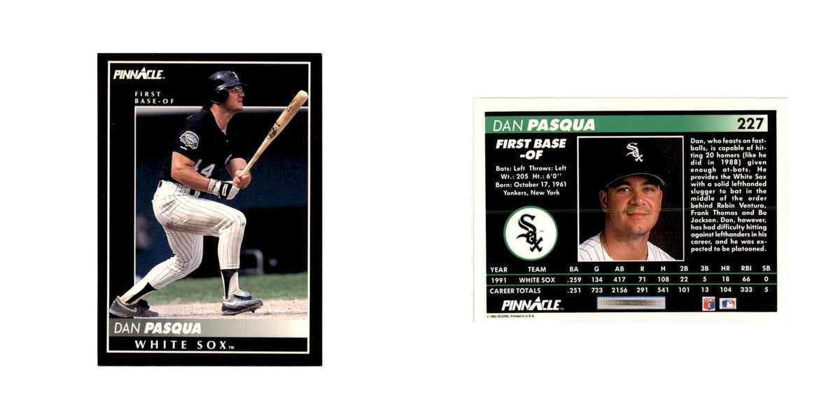1992 Pinnacle Dan Pasqua Baseball Cards #227