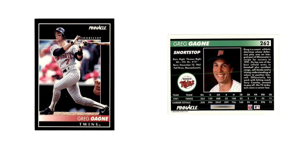 1992 Pinnacle Greg Gagne Baseball Cards #262