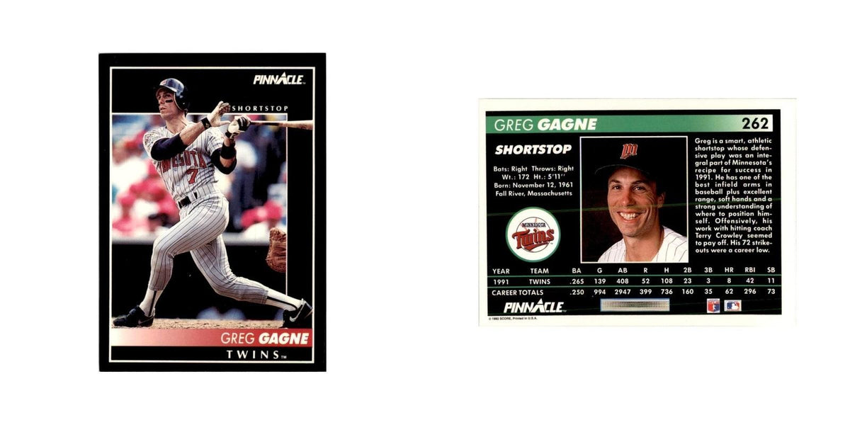 1992 Pinnacle Greg Gagne Baseball Cards #262