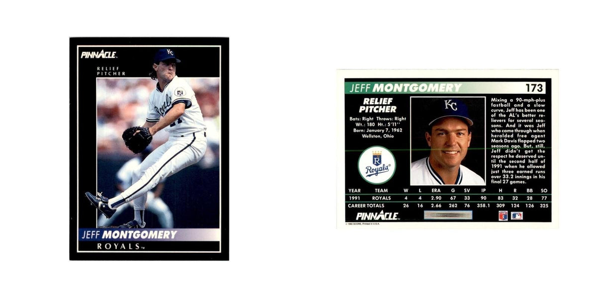 1992 Pinnacle Jeff Montgomery Baseball Cards #173