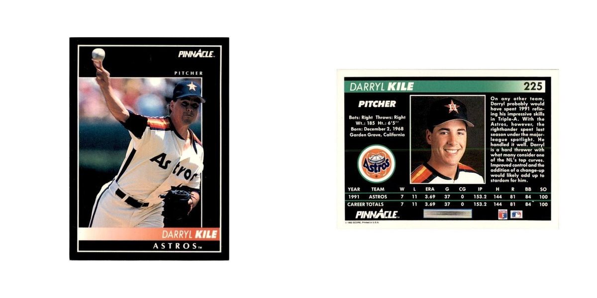 1992 Pinnacle Darryl Kile Baseball Cards #225
