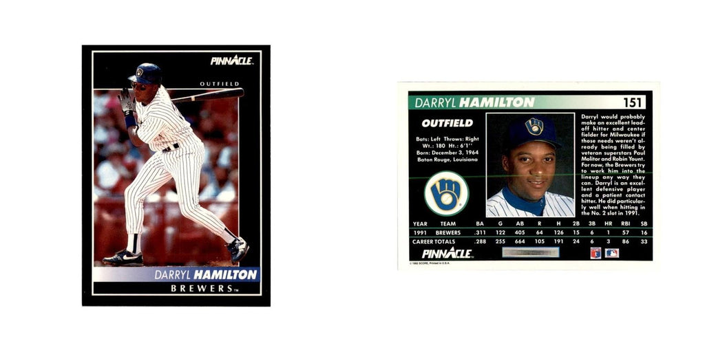1992 Pinnacle Darryl Hamilton Baseball Cards #151