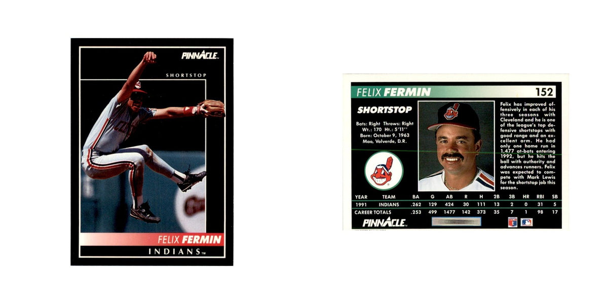 1992 Pinnacle Felix Fermin Baseball Cards #152