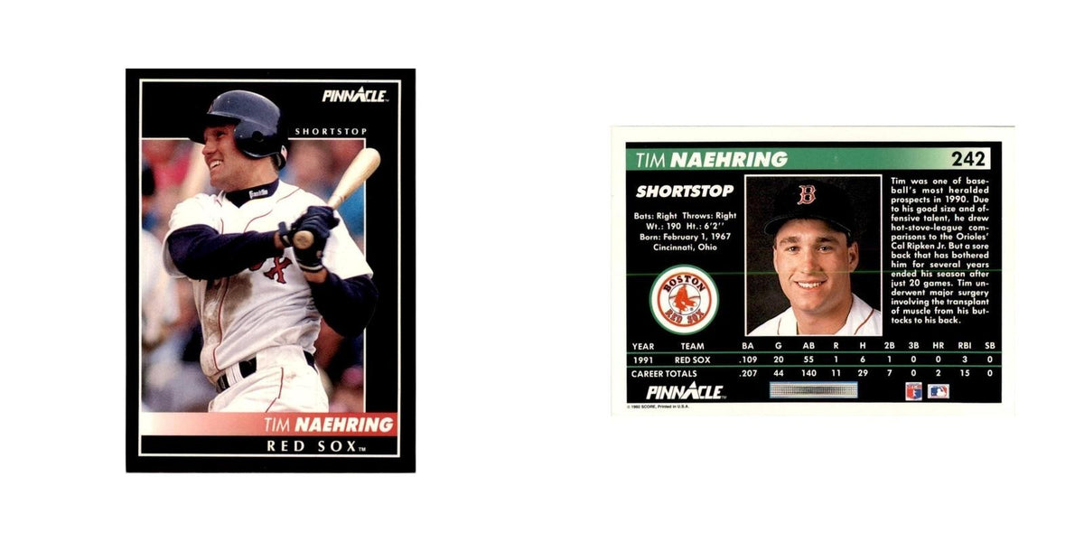 1992 Pinnacle Tim Naehring Baseball Cards #242