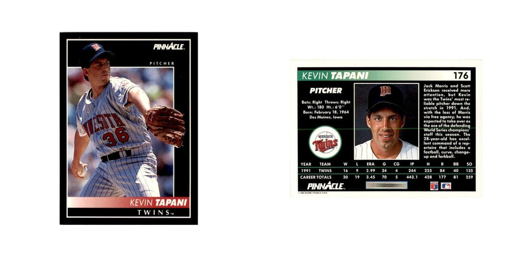 1992 Pinnacle Kevin Tapani Baseball Cards #176