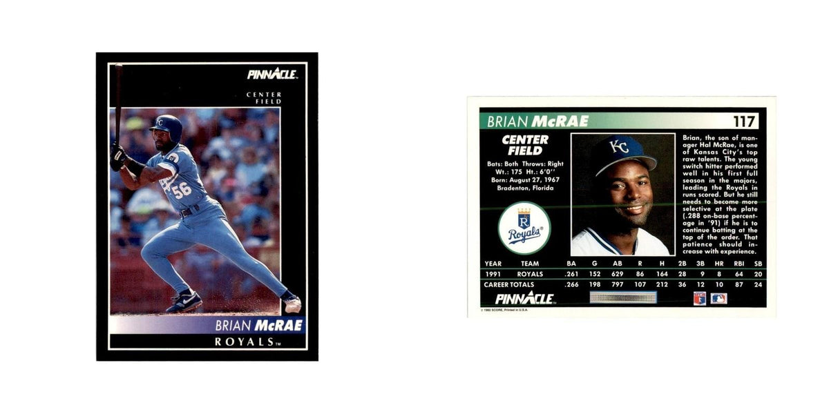 1992 Pinnacle Brian McRae Baseball Cards #117