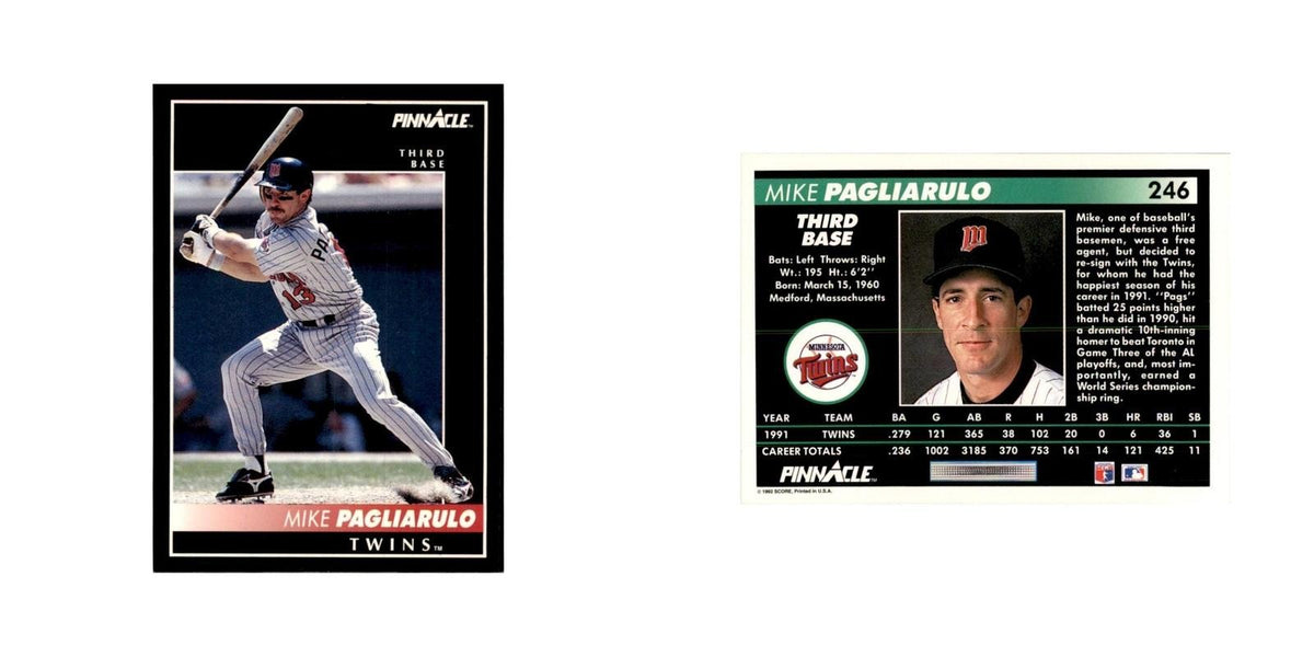 1992 Pinnacle Mike Pagliarulo Baseball Cards #246
