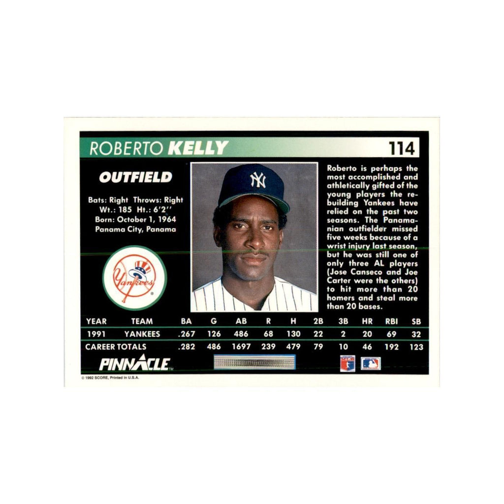1992 Pinnacle Roberto Kelly Baseball Cards #114