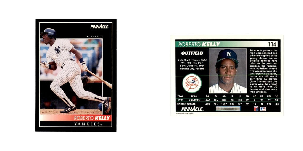 1992 Pinnacle Roberto Kelly Baseball Cards #114