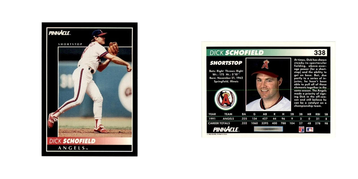 1992 Pinnacle Dick Schofield Baseball Cards #338