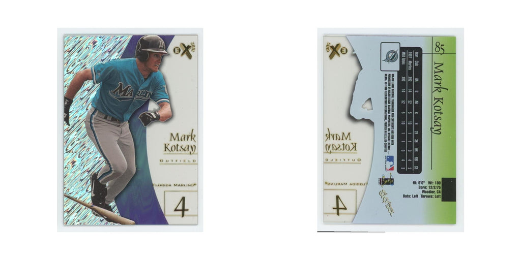 Mark Kotsay 1998 SkyBox E-X2001 Acetate #85 Florida Marlins Baseball Card NM