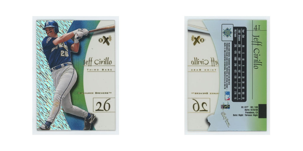 Jeff Cirillo 1998 SkyBox E-X2001 Acetate #41 Milwaukee Brewers Baseball Card NM