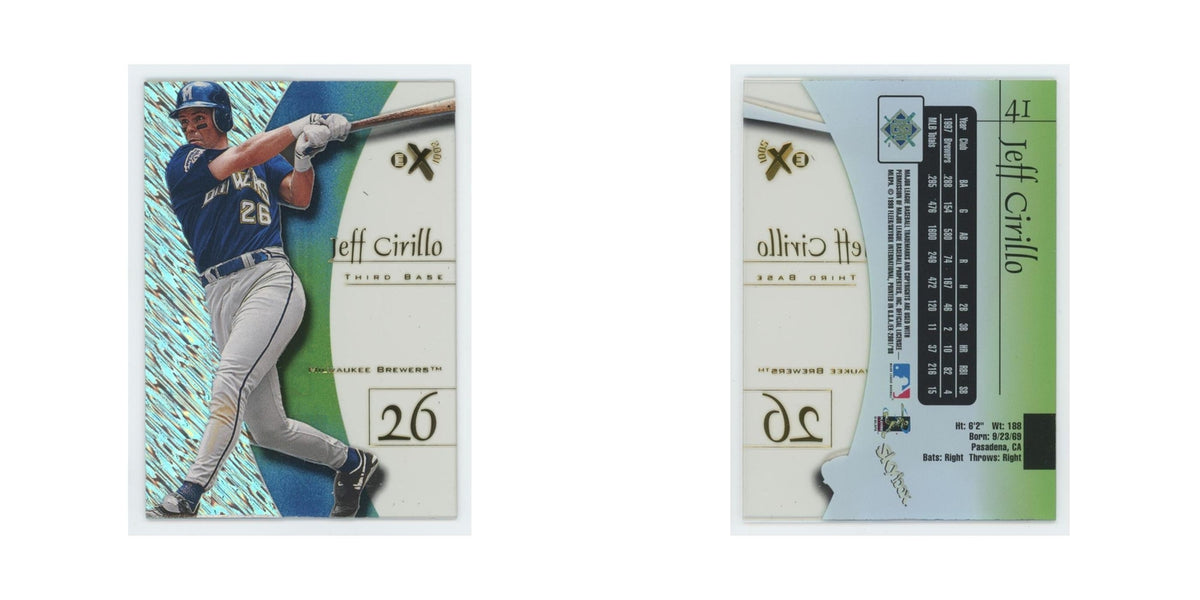 Jeff Cirillo 1998 SkyBox E-X2001 Acetate #41 Milwaukee Brewers Baseball Card NM