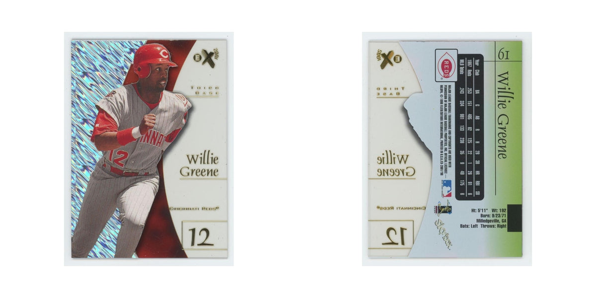 Willie Greene 1998 SkyBox E-X2001 Acetate #61 Cincinnati Reds Baseball Card NM