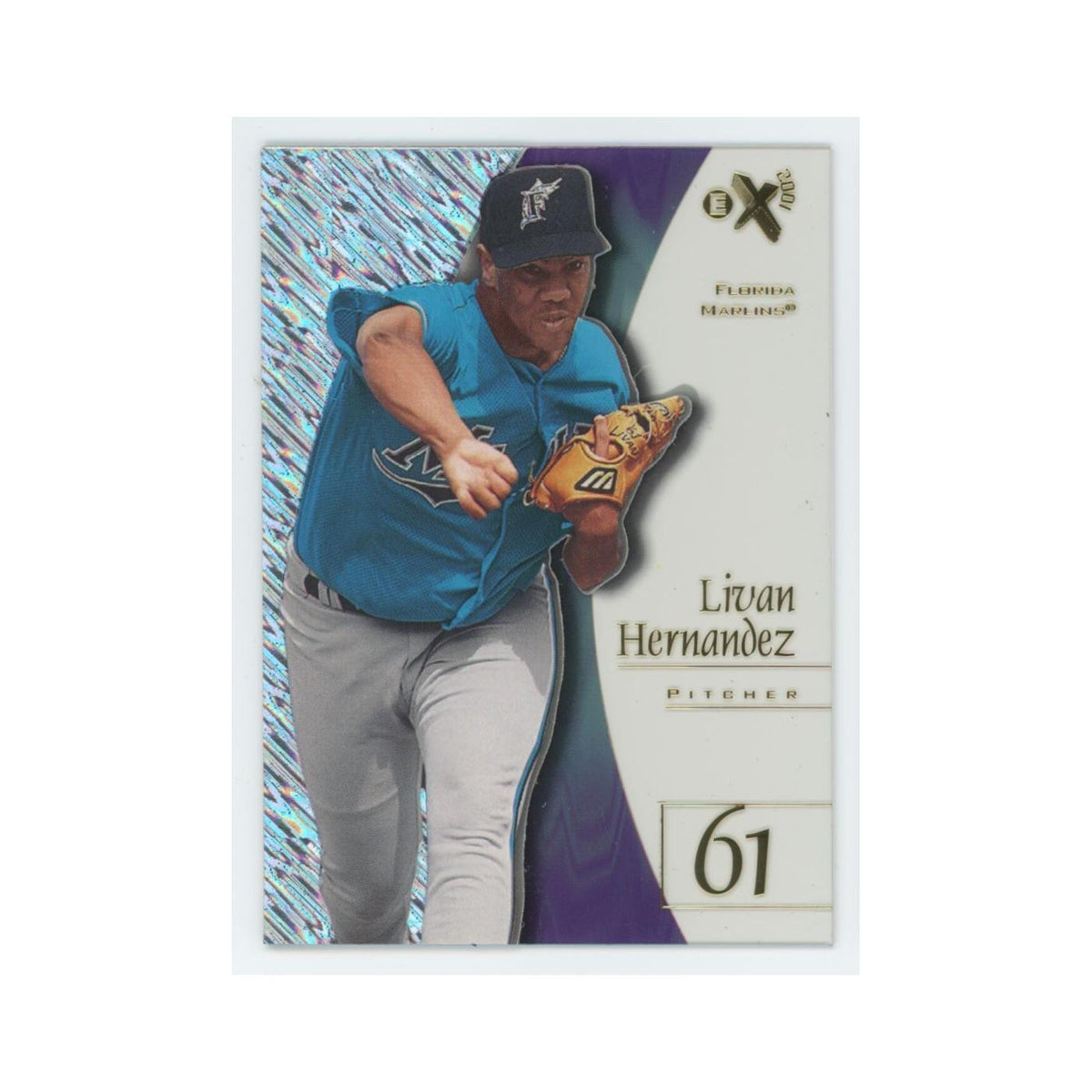 Livan Hernandez 1998 SkyBox E-X2001 Acetate #94 Florida Marlins Baseball Card NM
