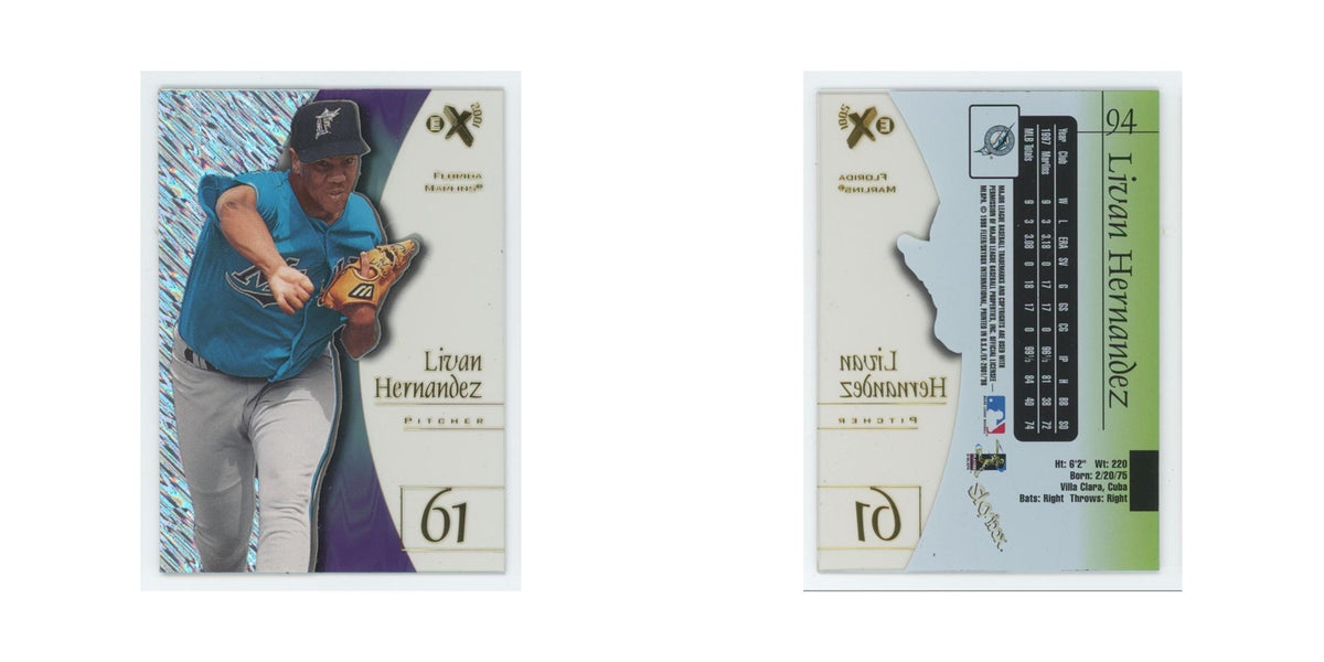 Livan Hernandez 1998 SkyBox E-X2001 Acetate #94 Florida Marlins Baseball Card NM