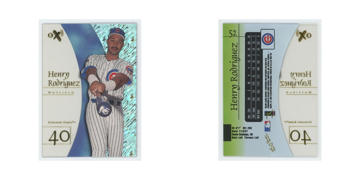 Henry Rodriguez 1998 SkyBox E-X2001 Acetate #52 Chicago Cubs Baseball Card NM
