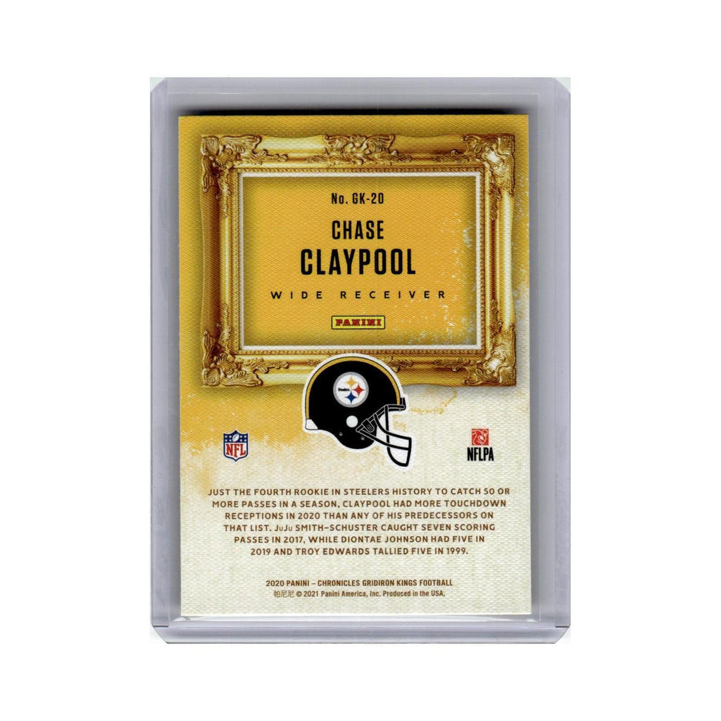 Chase Claypool Rookie 2020 Panini Chronicles Gridiron Kings #GK-20 Steelers NM