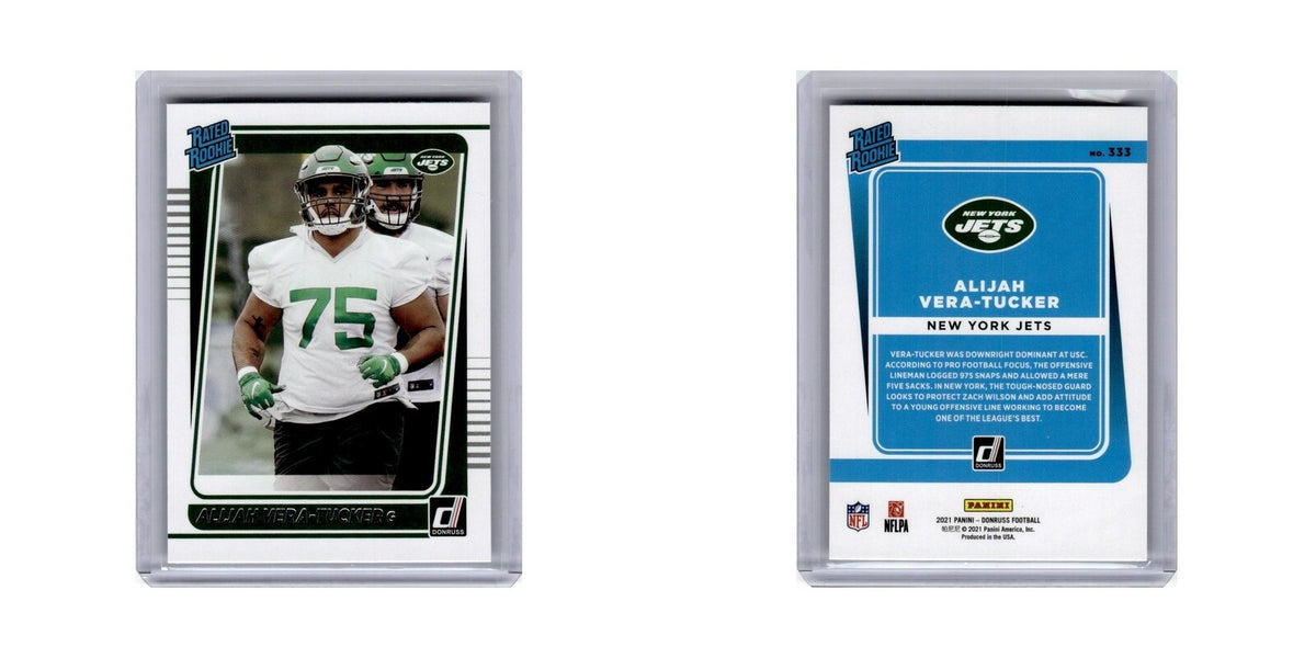 Alijah Vera-Tucker 2021 Donruss Rated Rookies #333 New York Jets NM