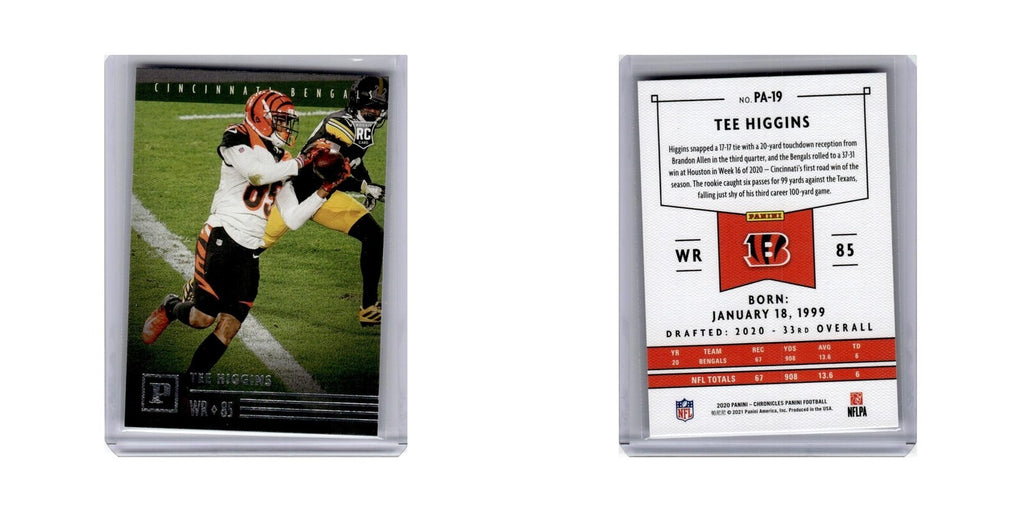 Tee Higgins 2020 Panini Chronicles #PA-19 Cincinnati Bengals Football Card NM