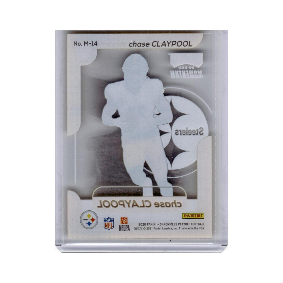 Chase Claypool 2020 Panini Chronicles Playoff Momentum Rookies #M-14 Steelers NM
