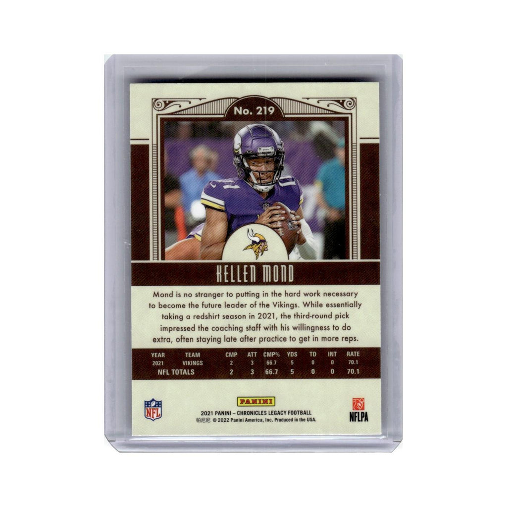Kellen Mond 2021 Panini Chronicles Legacy #219 Minnesota Vikings NM