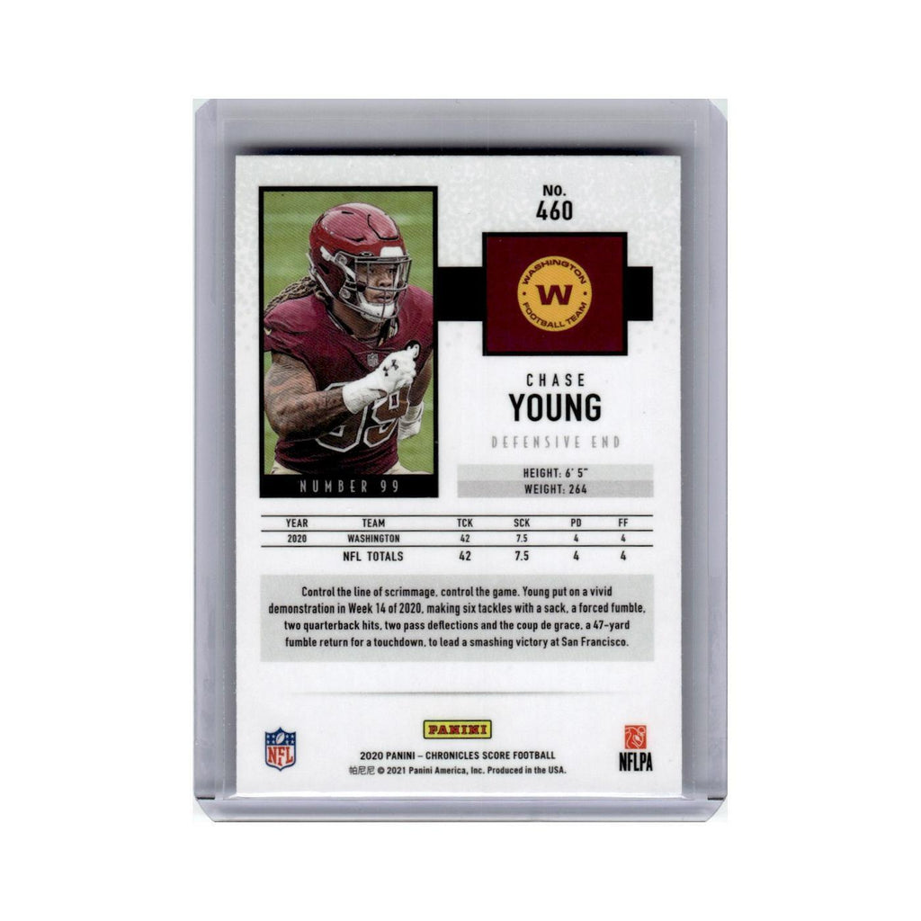 Chase Young Rookie 2020 Score #460 Washington Football Card NM
