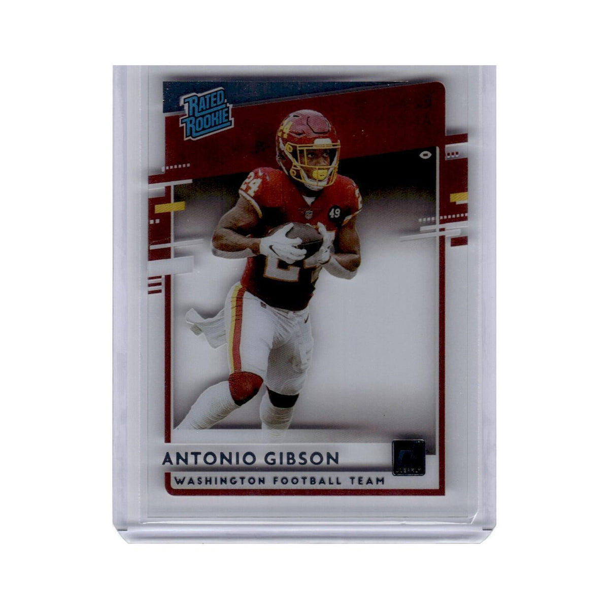 Antonio Gibson 2020 Donruss Clearly Rated Rookie #RR-AG Washington NM