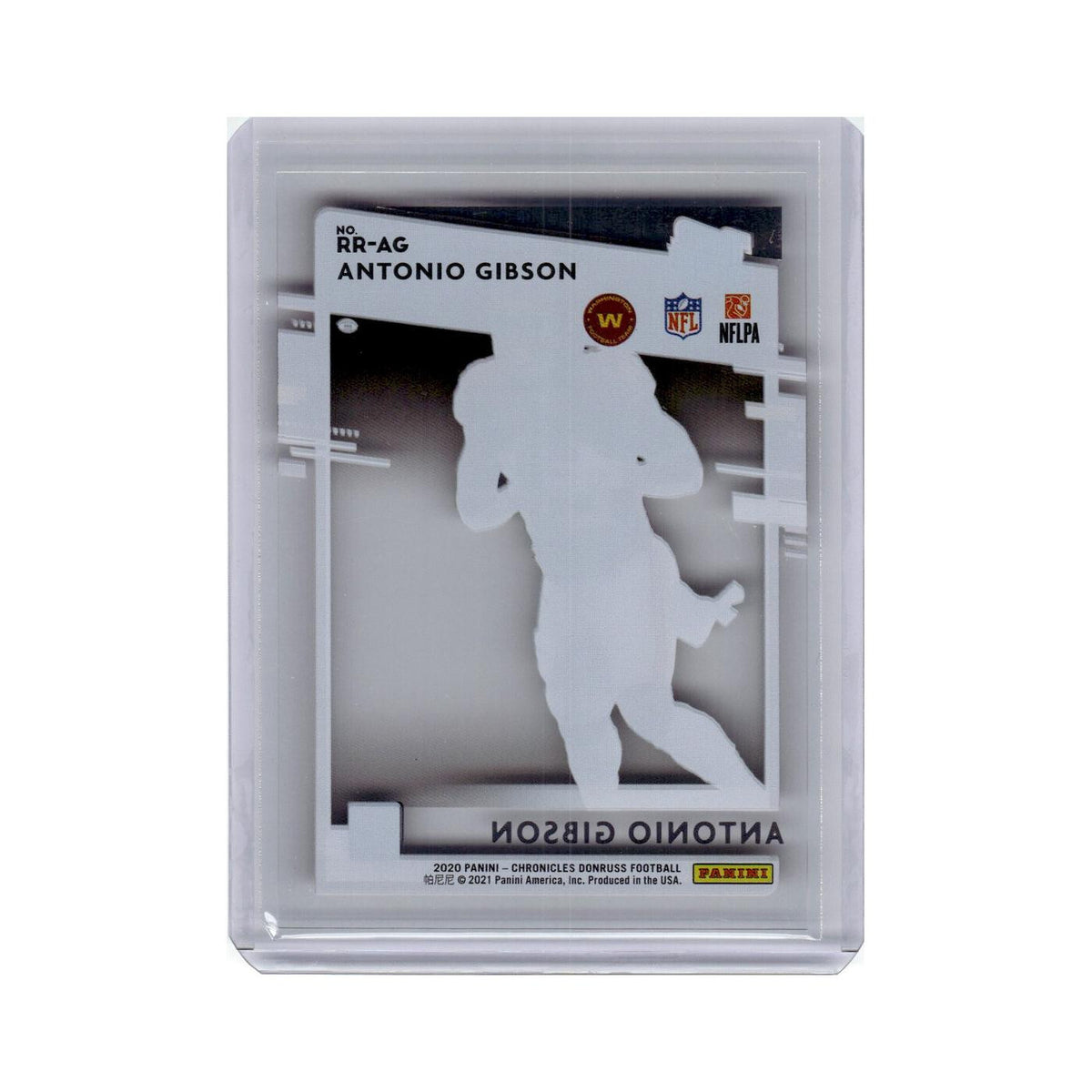 Antonio Gibson 2020 Donruss Clearly Rated Rookie #RR-AG Washington NM