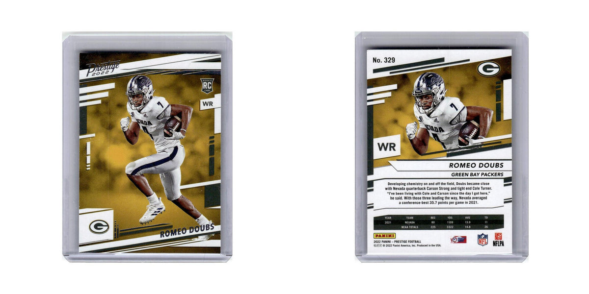 Romeo Doubs Rookie 2022 Panini Prestige #329 Green Bay Packers Football Card NM