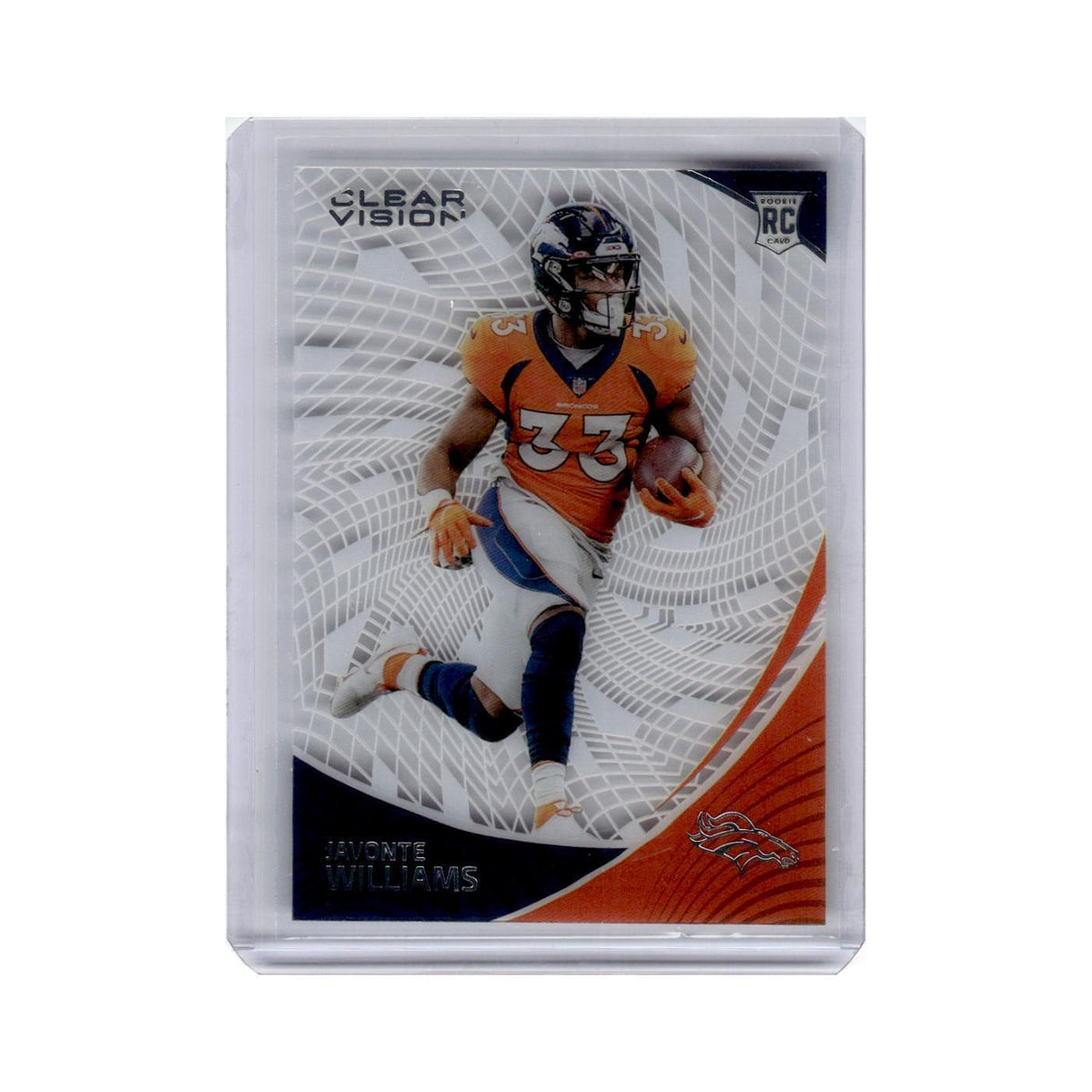 Javonte Williams 2021 Panini Chronicles Clear Vision Rookies #CVR-18 Broncos NM