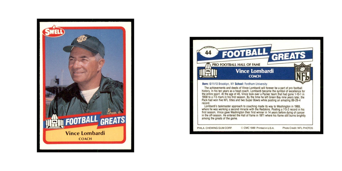 1989 CMC Swell Vince Lombardi Football Cards #44