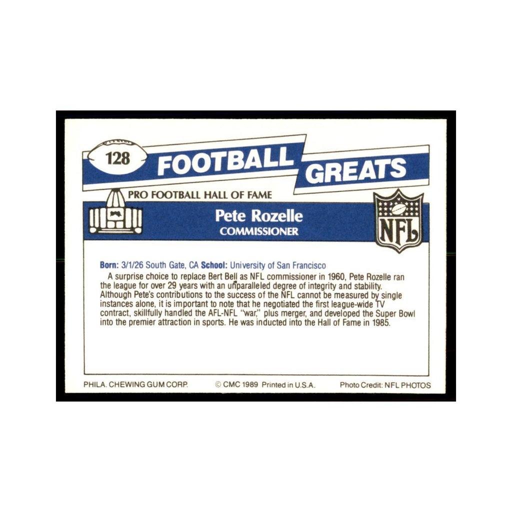 1989 CMC Swell Pete Rozelle Football Cards #128