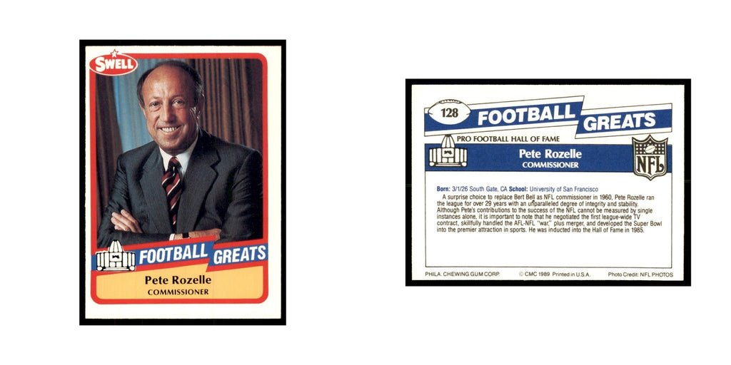 1989 CMC Swell Pete Rozelle Football Cards #128