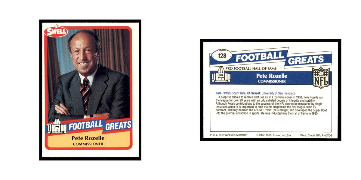 1989 CMC Swell Pete Rozelle Football Cards #128