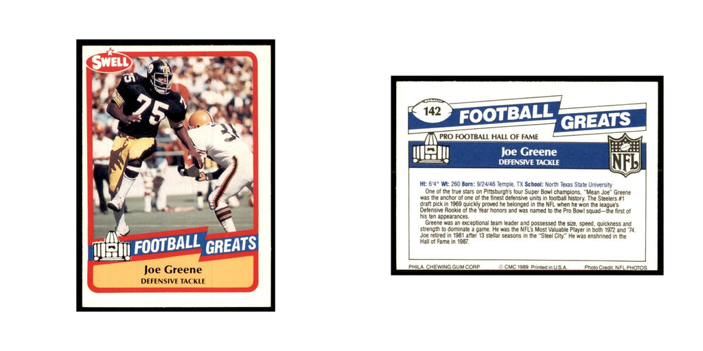 1989 CMC Swell Joe Greene Football Cards #142