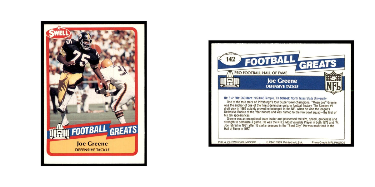 1989 CMC Swell Joe Greene Football Cards #142