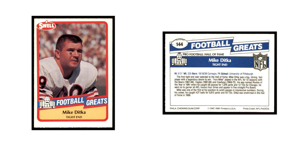 1989 CMC Swell Mike Ditka Football Cards #144