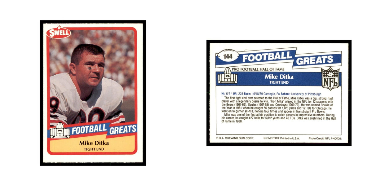 1989 CMC Swell Mike Ditka Football Cards #144