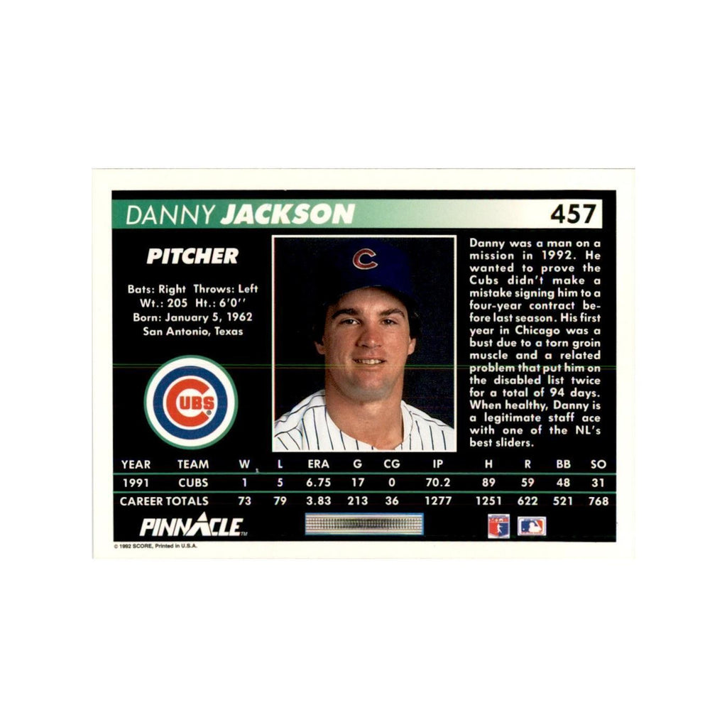 1992 Pinnacle Danny Jackson Baseball Cards #457