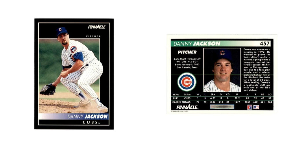 1992 Pinnacle Danny Jackson Baseball Cards #457