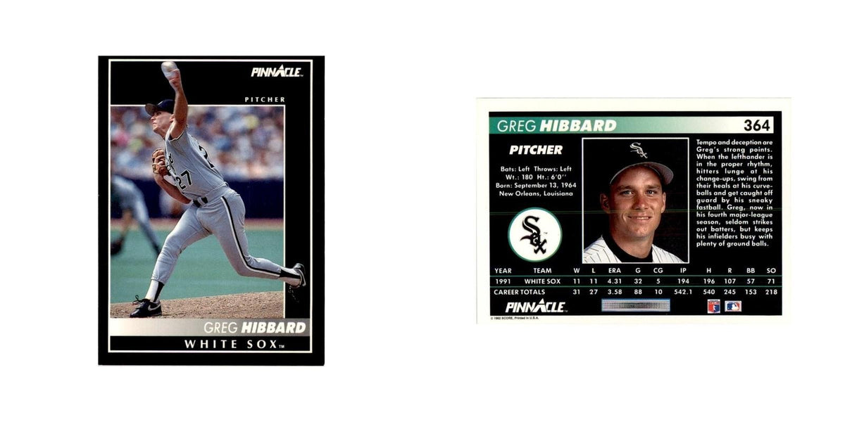 1992 Pinnacle Greg Hibbard Baseball Cards #364