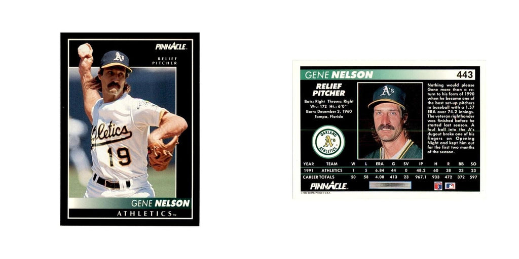 1992 Pinnacle Gene Nelson Baseball Cards #443