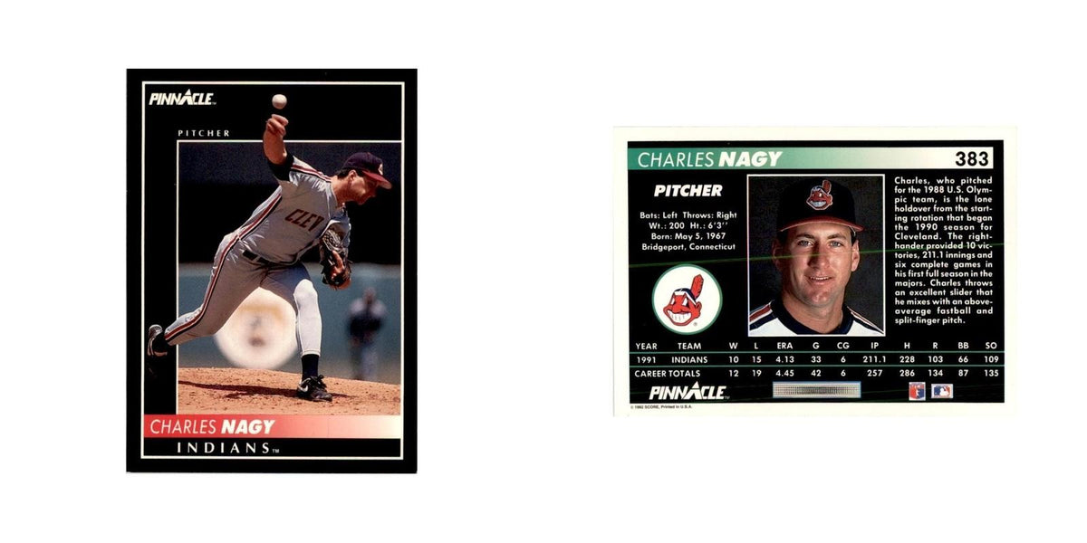 1992 Pinnacle Charles Nagy Baseball Cards #383