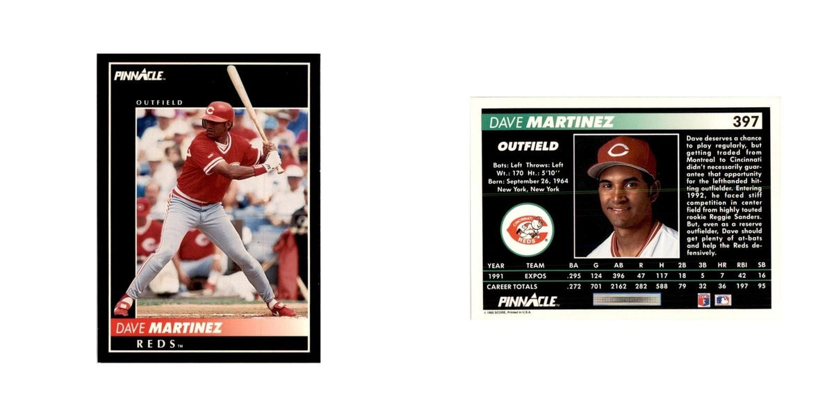 1992 Pinnacle Dave Martinez Baseball Cards #397