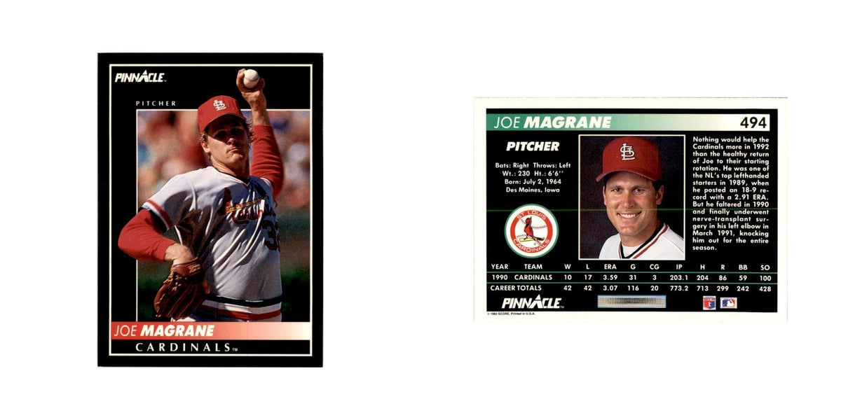 1992 Pinnacle Joe Magrane Baseball Cards #494