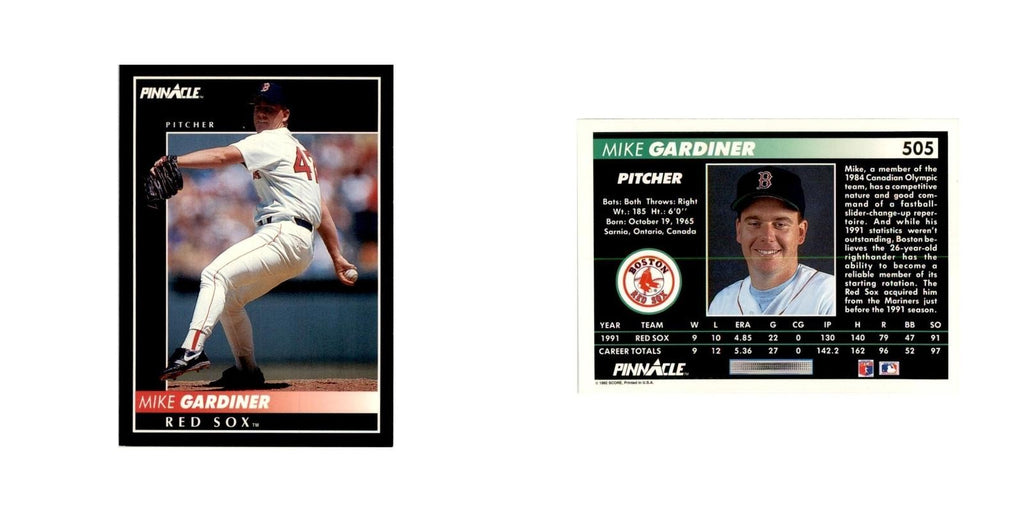 1992 Pinnacle Mike Gardiner Baseball Cards #505