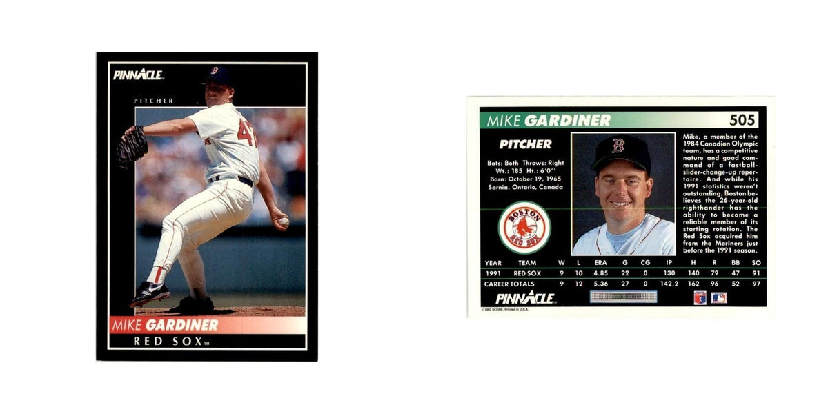 1992 Pinnacle Mike Gardiner Baseball Cards #505