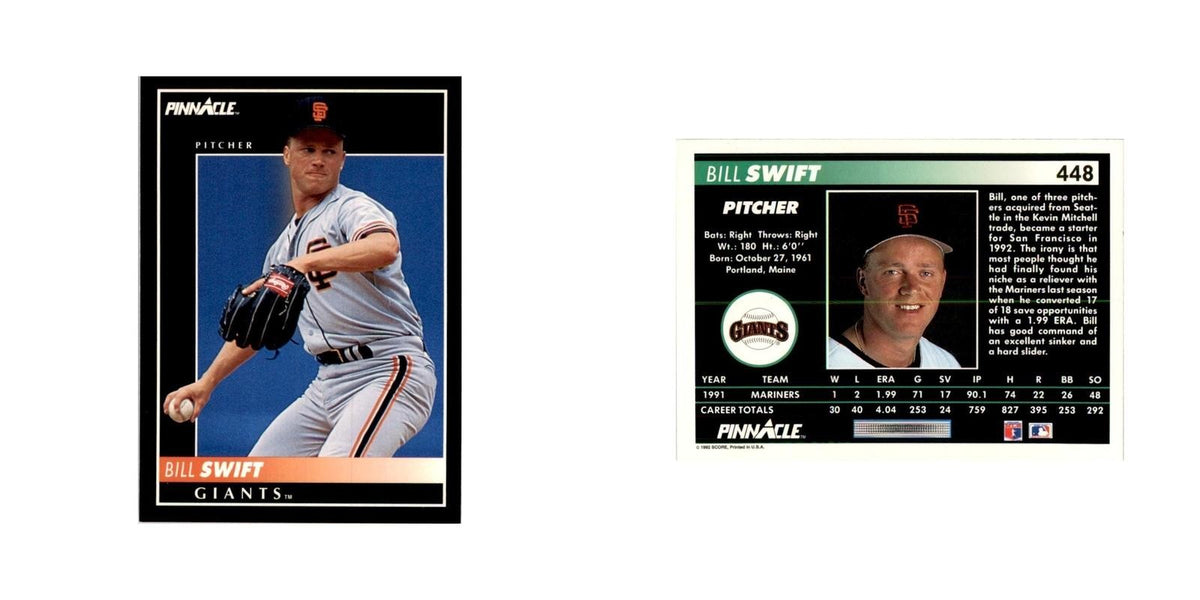 1992 Pinnacle Bill Swift Baseball Cards #448