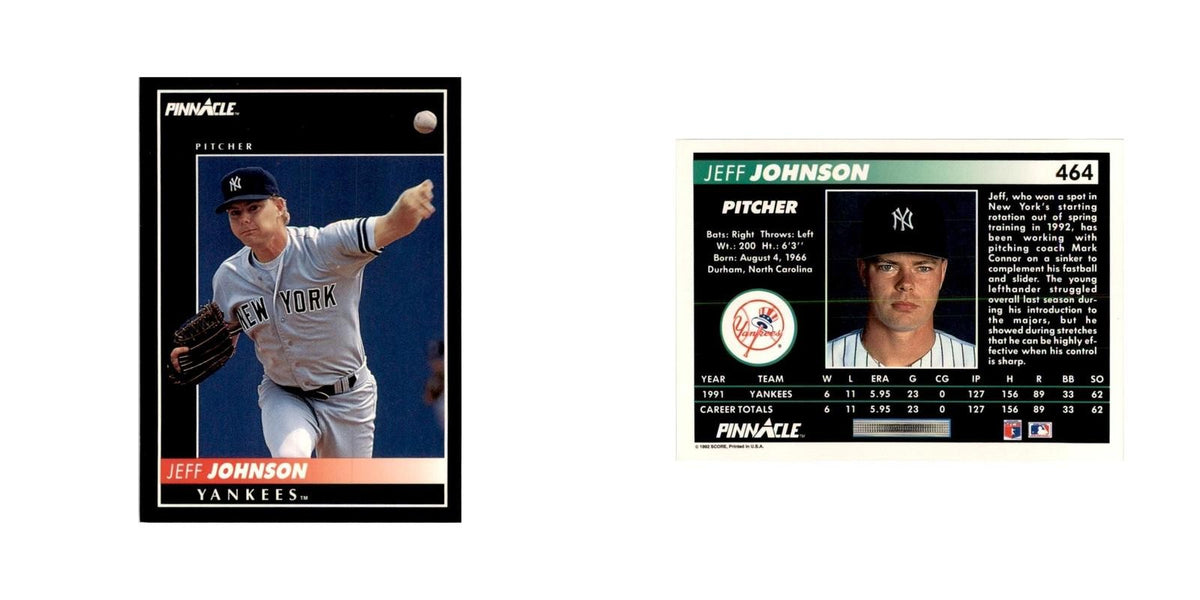 1992 Pinnacle Jeff Johnson Baseball Cards #464